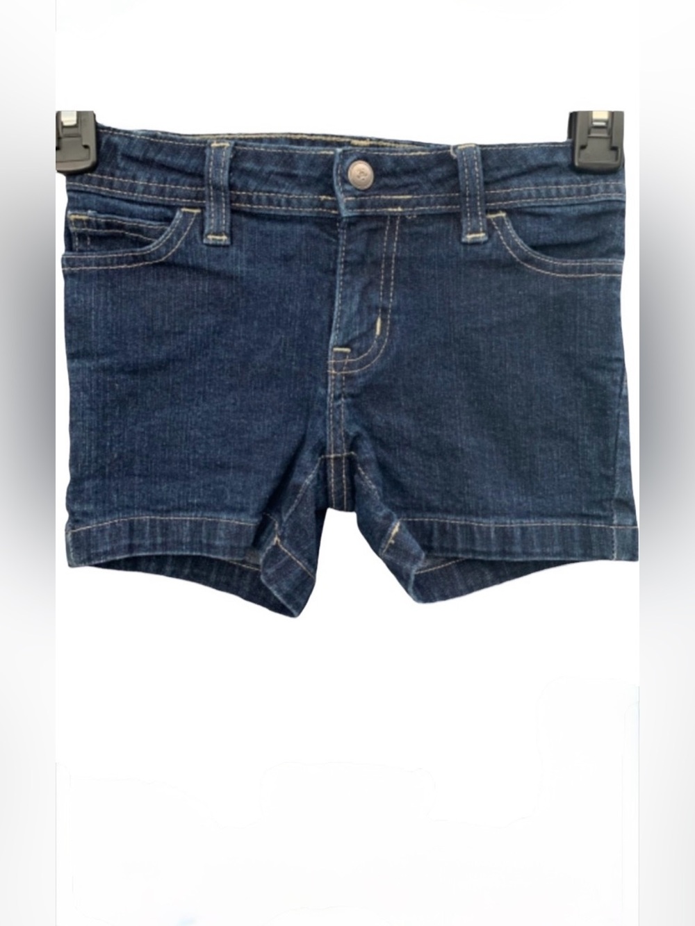 Faded Glory size 6 denim dark wash shorts adjustable waist school play vacation